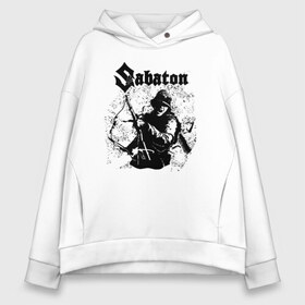 Женское худи Oversize хлопок с принтом Sabaton в Тюмени, френч-терри — 70% хлопок, 30% полиэстер. Мягкий теплый начес внутри —100% хлопок | боковые карманы, эластичные манжеты и нижняя кромка, капюшон на магнитной кнопке | battle metal | primo victoria | sabaton | the art of war | the great war | группа | йоаким броден | латный ботинок | метал | пауэр | рыцарские доспехи | сабатон | собатон | хэви