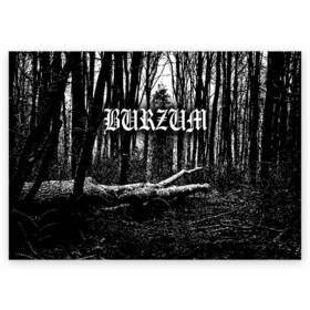 Поздравительная открытка с принтом Burzum в Тюмени, 100% бумага | плотность бумаги 280 г/м2, матовая, на обратной стороне линовка и место для марки
 | Тематика изображения на принте: burzum | ghotic | варг викернес | мрак | тьма