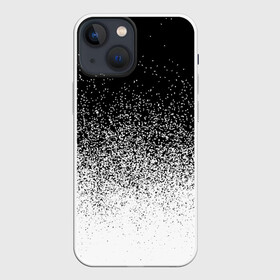 Чехол для iPhone 13 mini с принтом BLACK AND WHITE ABSTRACTION в Тюмени,  |  | abstraction | black | white | абстракция | белое | брызги | краска. | черное