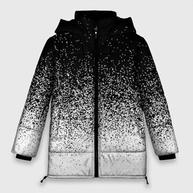 Женская зимняя куртка 3D с принтом BLACK AND WHITE ABSTRACTION в Тюмени, верх — 100% полиэстер; подкладка — 100% полиэстер; утеплитель — 100% полиэстер | длина ниже бедра, силуэт Оверсайз. Есть воротник-стойка, отстегивающийся капюшон и ветрозащитная планка. 

Боковые карманы с листочкой на кнопках и внутренний карман на молнии | abstraction | black | white | абстракция | белое | брызги | краска. | черное