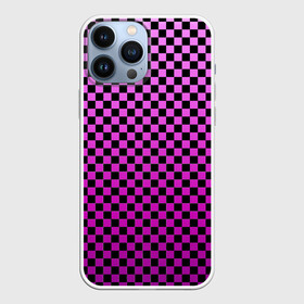 Чехол для iPhone 13 Pro Max с принтом Checkerboard Color в Тюмени,  |  | Тематика изображения на принте: checkerboard | gradient | бойчик | в клетку | в клеточку | градиент | клетка | музыка | орнамент | френдзона | шахматная доска | шашки