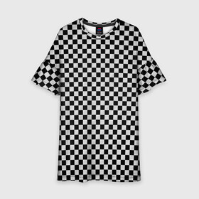 Детское платье 3D с принтом Checkerboard Color  в Тюмени, 100% полиэстер | прямой силуэт, чуть расширенный к низу. Круглая горловина, на рукавах — воланы | checkerboard | gradient | бойчик | в клетку | в клеточку | градиент | клетка | музыка | орнамент | френдзона | шахматная доска | шашки