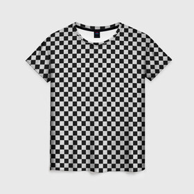 Женская футболка 3D с принтом Checkerboard Color  в Тюмени, 100% полиэфир ( синтетическое хлопкоподобное полотно) | прямой крой, круглый вырез горловины, длина до линии бедер | checkerboard | gradient | бойчик | в клетку | в клеточку | градиент | клетка | музыка | орнамент | френдзона | шахматная доска | шашки