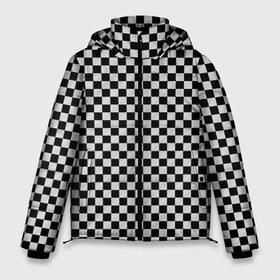 Мужская зимняя куртка 3D с принтом Checkerboard Color в Тюмени, верх — 100% полиэстер; подкладка — 100% полиэстер; утеплитель — 100% полиэстер | длина ниже бедра, свободный силуэт Оверсайз. Есть воротник-стойка, отстегивающийся капюшон и ветрозащитная планка. 

Боковые карманы с листочкой на кнопках и внутренний карман на молнии. | Тематика изображения на принте: checkerboard | gradient | бойчик | в клетку | в клеточку | градиент | клетка | музыка | орнамент | френдзона | шахматная доска | шашки