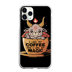 Чехол для iPhone 11 Pro матовый с принтом How I Like My Coffee в Тюмени, Силикон |  | Тематика изображения на принте: coffee | diy | espresso | how | like | lol | my | как | кофе | лол | мой | монстрик | рога | сделай сам | сказка | эспрессо