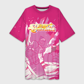 Платье-футболка 3D с принтом Steven Universe в Тюмени,  |  | steven universe | аметист | вселенная стивена | гранат | жемчуг | конни махесваран | кристальные самоцветы | лазурит | ляпис лазурит | перидот | самоцветы | стивен кварц юнивёрс