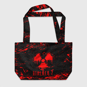 Пляжная сумка 3D с принтом S.T.A.L.K.E.R. 2 в Тюмени, 100% полиэстер | застегивается на металлическую кнопку; внутренний карман застегивается на молнию. Стенки укреплены специальным мягким материалом, чтобы защитить содержимое от несильных ударов
 | bandit | chernobyl | pripyat | s.t.a.l.k.e.r. 2 | shadow of chernobyl | stalker | stalker 2 | бандиты | меченый | припять | сталкер | сталкер 2 | тени чернобыля | чернобыль | чистое небо