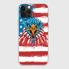 Чехол для iPhone 12 Pro с принтом American Eagle в Тюмени, силикон | область печати: задняя сторона чехла, без боковых панелей | Тематика изображения на принте: america | amerika | bird | eagle | flag | usa | америка | американский | орел | птица | соединенные | сша | флаг | штаты