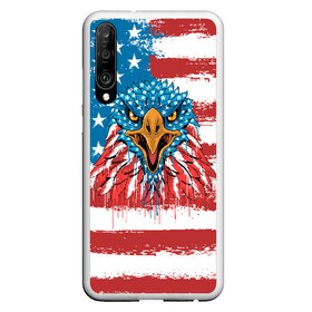 Чехол для Honor P30 с принтом American Eagle в Тюмени, Силикон | Область печати: задняя сторона чехла, без боковых панелей | Тематика изображения на принте: america | amerika | bird | eagle | flag | usa | америка | американский | орел | птица | соединенные | сша | флаг | штаты