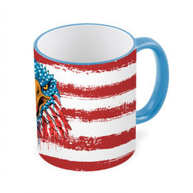 Кружка с принтом American Eagle в Тюмени, керамика | ёмкость 330 мл | america | amerika | bird | eagle | flag | usa | америка | американский | орел | птица | соединенные | сша | флаг | штаты