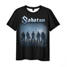 Мужская футболка 3D с принтом Sabaton в Тюмени, 100% полиэфир | прямой крой, круглый вырез горловины, длина до линии бедер | Тематика изображения на принте: battle metal | primo victoria | sabaton | the art of war | the great war | группа | йоаким броден | латный ботинок | метал | пауэр | рыцарские доспехи | сабатон | собатон | хэви