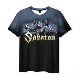 Мужская футболка 3D с принтом Sabaton в Тюмени, 100% полиэфир | прямой крой, круглый вырез горловины, длина до линии бедер | Тематика изображения на принте: battle metal | primo victoria | sabaton | the art of war | the great war | группа | йоаким броден | латный ботинок | метал | пауэр | рыцарские доспехи | сабатон | собатон | хэви