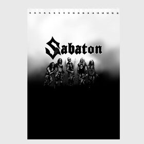 Скетчбук с принтом Sabaton в Тюмени, 100% бумага
 | 48 листов, плотность листов — 100 г/м2, плотность картонной обложки — 250 г/м2. Листы скреплены сверху удобной пружинной спиралью | battle metal | primo victoria | sabaton | the art of war | the great war | группа | йоаким броден | латный ботинок | метал | пауэр | рыцарские доспехи | сабатон | собатон | хэви