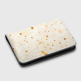 Картхолдер с принтом с принтом ЛАВАШ в Тюмени, натуральная матовая кожа | размер 7,3 х 10 см; кардхолдер имеет 4 кармана для карт; | Тематика изображения на принте: лаваш | хлеб | шаурма