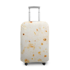 Чехол для чемодана 3D с принтом ЛАВАШ в Тюмени, 86% полиэфир, 14% спандекс | двустороннее нанесение принта, прорези для ручек и колес | Тематика изображения на принте: лаваш | хлеб | шаурма