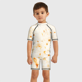 Детский купальный костюм 3D с принтом ЛАВАШ в Тюмени, Полиэстер 85%, Спандекс 15% | застежка на молнии на спине | лаваш | хлеб | шаурма