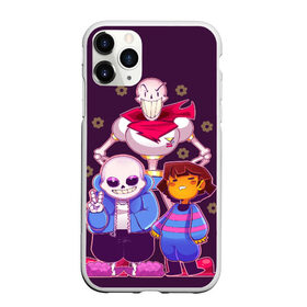 Чехол для iPhone 11 Pro матовый с принтом Персонажи Undertale в Тюмени, Силикон |  | Тематика изображения на принте: battle | chara | comics | frisk | sans | simulator | undertale | undertale 2 | андертейл | игра | комикс | папирус | санс | симулятор | скелет | сэнс | ундертэйл | фриск | чары