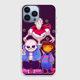 Чехол для iPhone 13 Pro Max с принтом Персонажи Undertale в Тюмени,  |  | Тематика изображения на принте: battle | chara | comics | frisk | sans | simulator | undertale | undertale 2 | андертейл | игра | комикс | папирус | санс | симулятор | скелет | сэнс | ундертэйл | фриск | чары