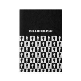 Обложка для паспорта матовая кожа с принтом BILLIE EILISH в Тюмени, натуральная матовая кожа | размер 19,3 х 13,7 см; прозрачные пластиковые крепления | be | billie | billie eilish | билли | билли айлиш