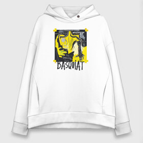 Женское худи Oversize хлопок с принтом BASQUIAT ARTIST в Тюмени, френч-терри — 70% хлопок, 30% полиэстер. Мягкий теплый начес внутри —100% хлопок | боковые карманы, эластичные манжеты и нижняя кромка, капюшон на магнитной кнопке | живопись | искусство | картина | художники | шедевры