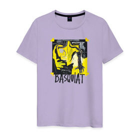 Мужская футболка хлопок с принтом BASQUIAT ARTIST в Тюмени, 100% хлопок | прямой крой, круглый вырез горловины, длина до линии бедер, слегка спущенное плечо. | живопись | искусство | картина | художники | шедевры