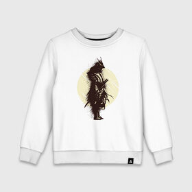 Детский свитшот хлопок с принтом Самурай в Тюмени, 100% хлопок | круглый вырез горловины, эластичные манжеты, пояс и воротник | Тематика изображения на принте: japan | ninja | samurai | sekiro | катана | ниндзя | самураи | самурай | япония
