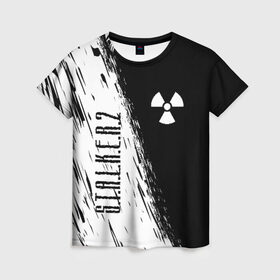 Женская футболка 3D с принтом S.T.A.L.K.E.R. 2 в Тюмени, 100% полиэфир ( синтетическое хлопкоподобное полотно) | прямой крой, круглый вырез горловины, длина до линии бедер | bandit | chernobyl | pripyat | s.t.a.l.k.e.r. 2 | shadow of chernobyl | stalker | stalker 2 | бандиты | меченый | припять | сталкер | сталкер 2 | тени чернобыля | чернобыль | чистое небо