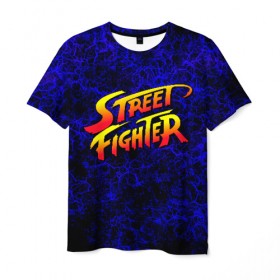 Мужская футболка 3D с принтом Street fighter в Тюмени, 100% полиэфир | прямой крой, круглый вырез горловины, длина до линии бедер | Тематика изображения на принте: capcom | fighter | fighting | street | боец | суторито фаита | уличный | файтинг