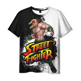 Мужская футболка 3D с принтом Street fighter в Тюмени, 100% полиэфир | прямой крой, круглый вырез горловины, длина до линии бедер | Тематика изображения на принте: 