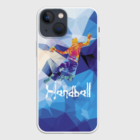 Чехол для iPhone 13 mini с принтом Handball в Тюмени,  |  | attack | ball | game | handball | jump | player | sport | sportsman | атака | игра | мяч | прыжок | спорт | спортмен