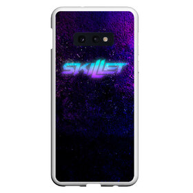 Чехол для Samsung S10E с принтом Skillet в Тюмени, Силикон | Область печати: задняя сторона чехла, без боковых панелей | alternative rock | christian metal | christian rock | cooper | hard rock | neon | nu metal | scilet | scillet | skilet | skillit | symphonic metal | неон | скелет | скилет | скилт