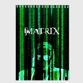 Скетчбук с принтом Matrix в Тюмени, 100% бумага
 | 48 листов, плотность листов — 100 г/м2, плотность картонной обложки — 250 г/м2. Листы скреплены сверху удобной пружинной спиралью | Тематика изображения на принте: keanu | matrix | reeves | the matrix | киану | матрица | морфиус | ривз