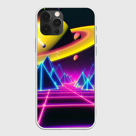 Чехол для iPhone 12 Pro Max с принтом САТУРН в Тюмени, Силикон |  | bright | colorful | cool | disco | music | music lover | retro | speaker | tape recorder | technique | vintage | винтаж | динамик | диско | магнитофон | меломан | музыка | неон | разноцветный | ретро | техника