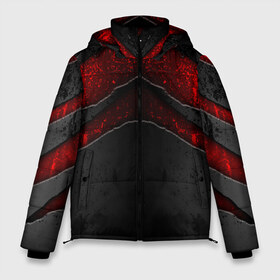 Мужская зимняя куртка 3D с принтом Black & Red Metal в Тюмени, верх — 100% полиэстер; подкладка — 100% полиэстер; утеплитель — 100% полиэстер | длина ниже бедра, свободный силуэт Оверсайз. Есть воротник-стойка, отстегивающийся капюшон и ветрозащитная планка. 

Боковые карманы с листочкой на кнопках и внутренний карман на молнии. | metal | texture | абстракция | камень | лава | метал | текстура | черная