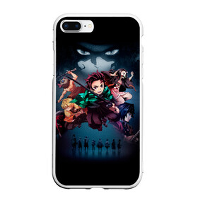 Чехол для iPhone 7Plus/8 Plus матовый с принтом Kimetsu no Yaiba в Тюмени, Силикон | Область печати: задняя сторона чехла, без боковых панелей | Тематика изображения на принте: blade of demon | demon slayer | kimetsu no yaiba | клинок | рассекающий демонов