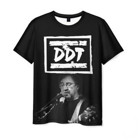 Мужская футболка 3D с принтом ДДТ в Тюмени, 100% полиэфир | прямой крой, круглый вырез горловины, длина до линии бедер | ddt | rock | ддт | рок | русский рок | юрий шевчук