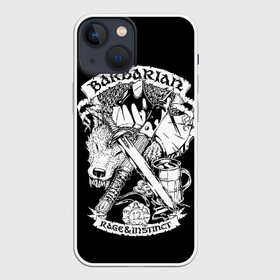 Чехол для iPhone 13 mini с принтом Barbarian в Тюмени,  |  | dd | dungeon  dragons | dungeon and dragons | данжен энд дрэгонс | днд | игра | настольная игра | подземелья и драконы