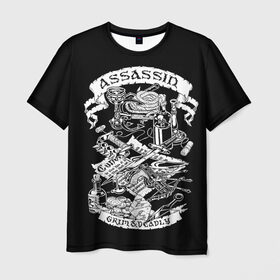 Мужская футболка 3D с принтом Assassin в Тюмени, 100% полиэфир | прямой крой, круглый вырез горловины, длина до линии бедер | dd | dungeon  dragons | dungeon and dragons | данжен энд дрэгонс | днд | игра | настольная игра | подземелья и драконы
