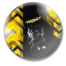 Значок с принтом the prodigy (лис) в Тюмени,  металл | круглая форма, металлическая застежка в виде булавки | the prodigy