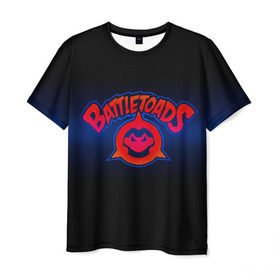 Мужская футболка 3D с принтом Battletoads в Тюмени, 100% полиэфир | прямой крой, круглый вырез горловины, длина до линии бедер | arc system works | battle | game | mindscape | rare | toads | боевые | боевые жабы | лягушки