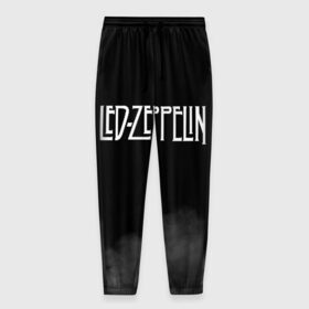 Мужские брюки 3D с принтом Led Zeppelin в Тюмени, 100% полиэстер | манжеты по низу, эластичный пояс регулируется шнурком, по бокам два кармана без застежек, внутренняя часть кармана из мелкой сетки | led zeppelin | лед зеппелин