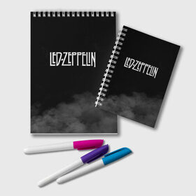 Блокнот с принтом Led Zeppelin в Тюмени, 100% бумага | 48 листов, плотность листов — 60 г/м2, плотность картонной обложки — 250 г/м2. Листы скреплены удобной пружинной спиралью. Цвет линий — светло-серый
 | Тематика изображения на принте: led zeppelin | лед зеппелин