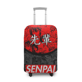 Чехол для чемодана 3D с принтом SENPAI (JAPAN 07) в Тюмени, 86% полиэфир, 14% спандекс | двустороннее нанесение принта, прорези для ручек и колес | ahegao | anime | japan | manga | sempai | senpai | аниме | ахегао | лицо | манга | семпай | сенпай | япония
