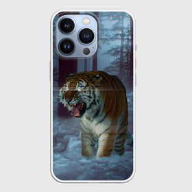 Чехол для iPhone 13 Pro с принтом ТИГР В СУМЕРЕЧНОМ ЛЕСУ в Тюмени,  |  | tiger | в лесу | дикая | кошка | лес | природа | тигр | тигренок | тигрица | тигры