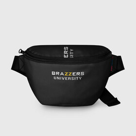 Поясная сумка 3D с принтом Вrazzers university в Тюмени, 100% полиэстер | плотная ткань, ремень с регулируемой длиной, внутри несколько карманов для мелочей, основное отделение и карман с обратной стороны сумки застегиваются на молнию | brazers | brazzers | brazzers university | бразерс | бразэрс | университет бразерс