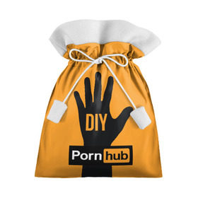 Подарочный 3D мешок с принтом Pornhub (двухсторонняя) в Тюмени, 100% полиэстер | Размер: 29*39 см | 