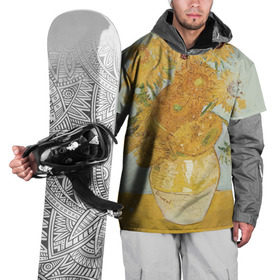 Накидка на куртку 3D с принтом Подсолнухи в Тюмени, 100% полиэстер |  | живопись | искусство | картина | художники | шедевры