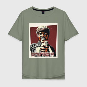Мужская футболка хлопок Oversize с принтом DO YOU SPEAK IT? в Тюмени, 100% хлопок | свободный крой, круглый ворот, “спинка” длиннее передней части | pulp fiction | квентина тарантино | кино | криминальное чтиво | тарантино