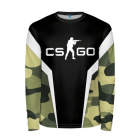 Мужской лонгслив 3D с принтом CS:GO Camouflage в Тюмени, 100% полиэстер | длинные рукава, круглый вырез горловины, полуприлегающий силуэт | conter | counter | cs go | csgo | global | offensive | strike | контер | кс го | ксго | страйк