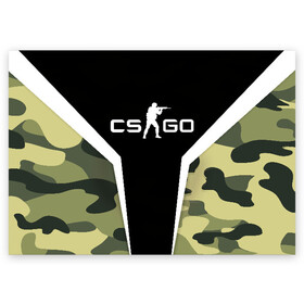 Поздравительная открытка с принтом CS:GO Camouflage в Тюмени, 100% бумага | плотность бумаги 280 г/м2, матовая, на обратной стороне линовка и место для марки
 | Тематика изображения на принте: conter | counter | cs go | csgo | global | offensive | strike | контер | кс го | ксго | страйк